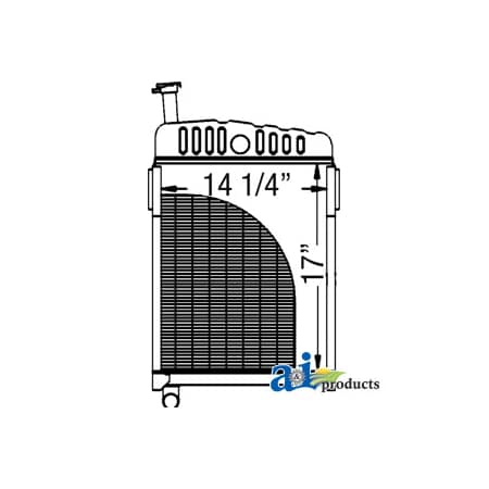 A & I Products Radiator; Long Filler Neck 33.5" x19.5" x8.7" A-AT10695
